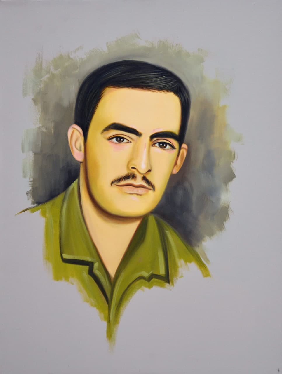 نقاشی چهره شهید حواسعلی خزایی